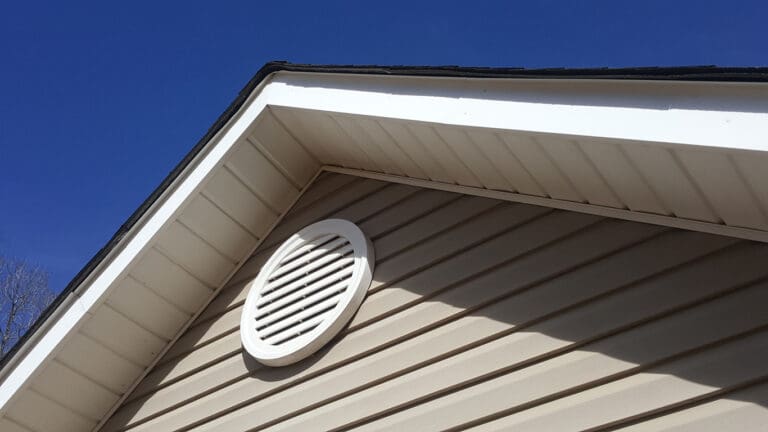 Roof vent on a house.