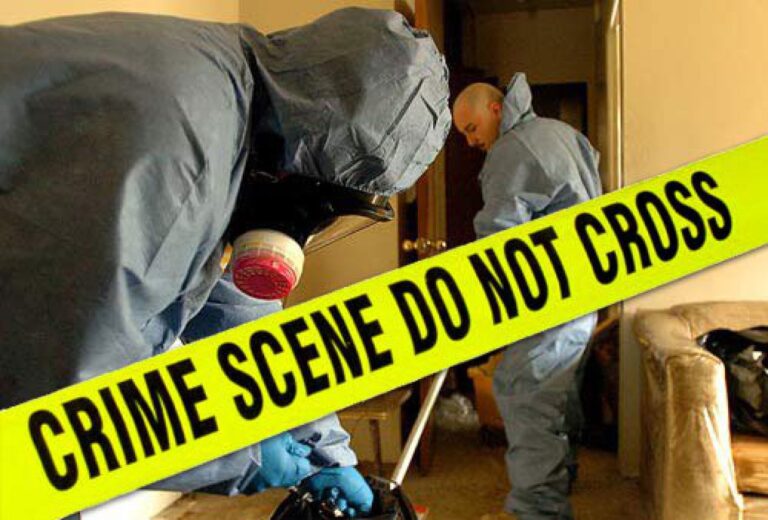 cleaning crime scene do not cross board.