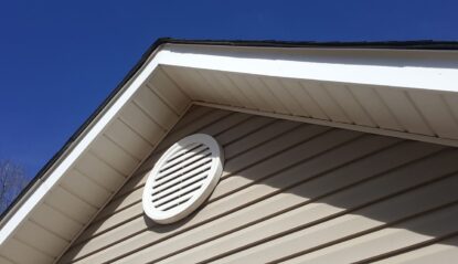 Roof vent on a house.