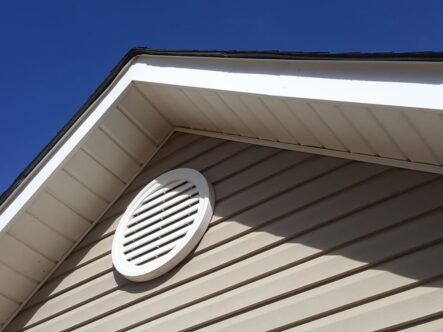 Roof vent on a house.